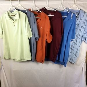 Mens Golf Shirt Polos Lot Of 6 Assorted Ashworth G